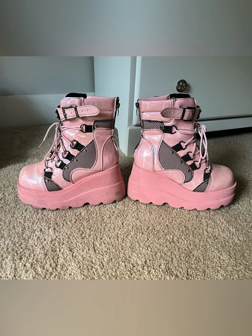 Pink Platform Boots